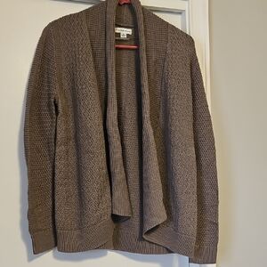 Croft & Barrow brown Open Front Cardigan